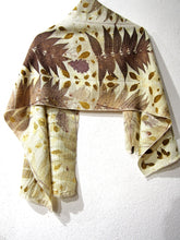 Load image into Gallery viewer, 100% Merino Wool Ecoprint Scarf, Natural Dye
