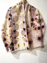 Load image into Gallery viewer, 100% Merino Wool Ecoprint Scarf, Natural Dye