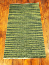 Load image into Gallery viewer, Green mélange carpet, 125x62cm., Natural Dye