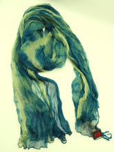 Carica l'immagine nel visualizzatore di Gallery, Stola/Sciarpa grande 100% Seta, 16 tonalità, Tintura Naturale