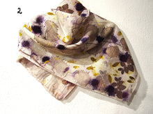 Load image into Gallery viewer, 100% Merino Wool Ecoprint Scarf, Natural Dye