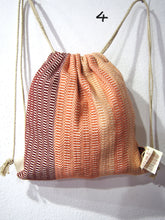 Lade das Bild in den Galerie-Viewer, Zainetto a sacca in Tessuto, Bisaccia, 6 Colori, Tintura Naturale
