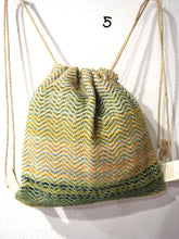 Lade das Bild in den Galerie-Viewer, Zainetto a sacca in Tessuto, Ondina, 5 Colori, Tintura Naturale