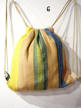 Lade das Bild in den Galerie-Viewer, Zainetto a sacca in Tessuto, Bisaccia, 6 Colori, Tintura Naturale