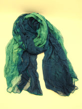 Load image into Gallery viewer, Large stole 100% Silk, 11 shades, Natural Dye