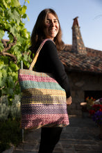 Lade das Bild in den Galerie-Viewer, Borsa a spalla in Tessuto, Ondina, 2 Colori, Tintura Naturale
