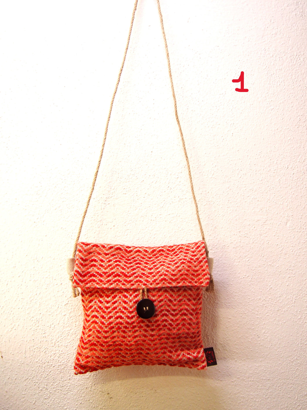 Borsa a tracolla in Tessuto, 5 varianti, Tintura Naturale
