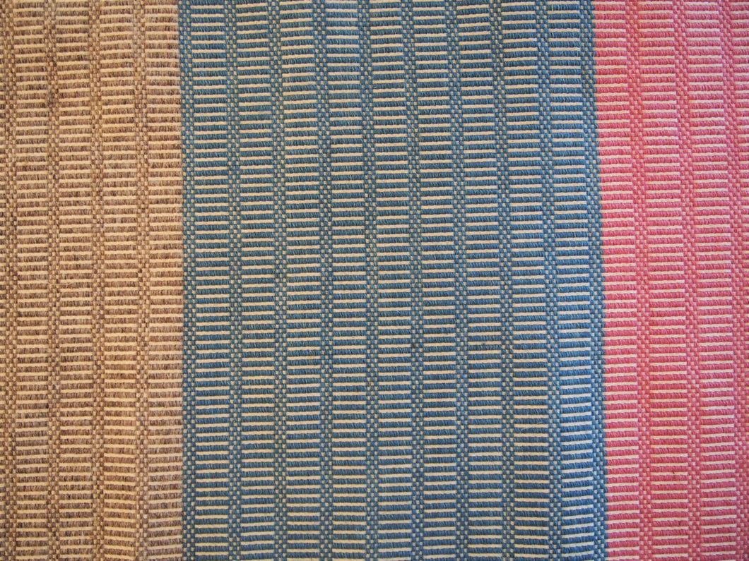 Grau-hellblau-rosa Teppich, 188 x 62 cm, natürlich gefärbt