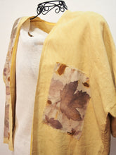 Load image into Gallery viewer, 100% Linen Kimono with Ecoprint, 2 Unique Pieces, Natural Dye
